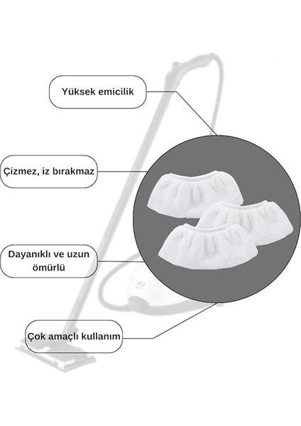 Cb 107C Buharlı Temizlik Makinesi ile Uyumlu Cam Bezi 3'lü fırsatları