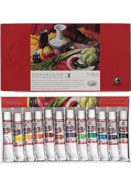 Guaj Boya Seti 12 Renk x 12 ml 7312B