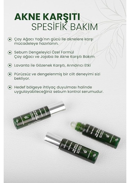 Natural Çay Ağacı Yağı Hızlı Etkili Akne Karşıtı Roll On 10 ml fiyatları