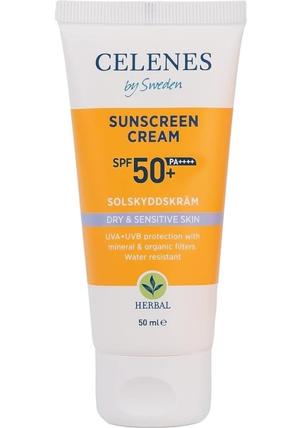 Herbal Güneş Kremi, Kuru ve Hassas Ciltler, 50 Spf, 50ML