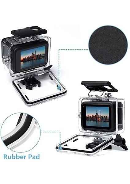 60 M Su Geçirmez Gövde, Gopro Hero 12/hero 11/hero 10/hero 9 Black ile Uyumlu, Su Altı Dalış Aksesuarı, Go Pro Hero 12, 11, 10, 9 Aksiyon Kameraları Için indirimleri
