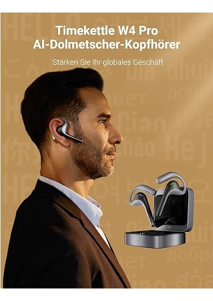 W4 Pro Al Çeviri Kulaklık, Çift Yönlü Simultane Çeviri, Çeviri Cihazı 40 Dili Destekler, Video ve Telefon Görüşmeleri, Ios ve Android ile Çalışır fiyatları