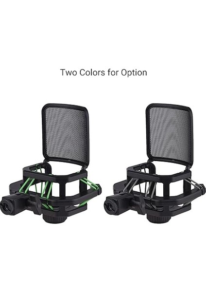 Shock Mount For Microphone Plastik Mikrofon Şok Dağı Titreşim Önleyici Mikrofon Tutucu Standı, Metal Pop Filtresi ile Çap 23.5mm-24.5mm Için Evrensel Vida Adaptörü indirimleri