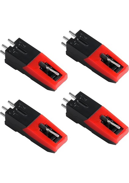 4 Adet Evrensel Kayıt Çalar Kartuşu, Pikap Kartuşları Yedek Elmas Stylus Iğne Kayıt Oynatıcı Iğnesi, Vinil Kayıt Oynatıcı, Lp Fonograf, Victrola, Ion, Crosley Için Iğne
