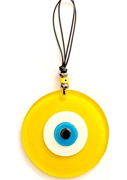 Harikası Deri Ipli Nazar Boncuklu Sarı Cam Duvar Süsü fiyatları