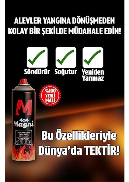 Magni Yangın Söndürücü Sprey 500 ml modelleri