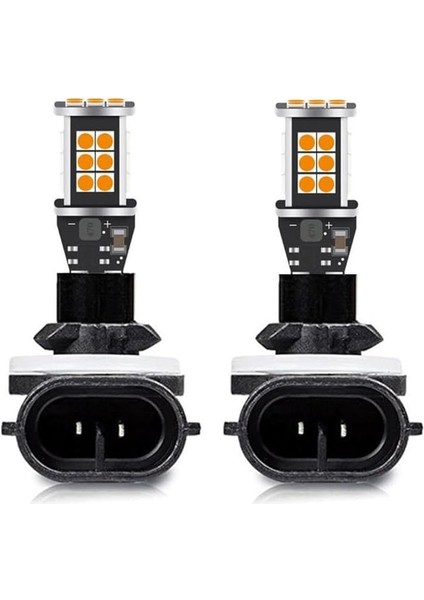 Eco H27 Sis Farı Için Özel LED Ampul 24SMD Ledli Turuncu