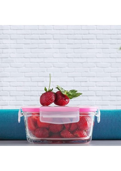 Fresco Büyük Tekli Cam Saklama Kabı, Pembe fiyatları