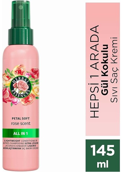 Essences Kadifemsi Yumuşaklık Gül Kokulu Hepsi Bir Arada Ağırlaştırmayan Sıvı Saç Kremi 145ML fiyatları