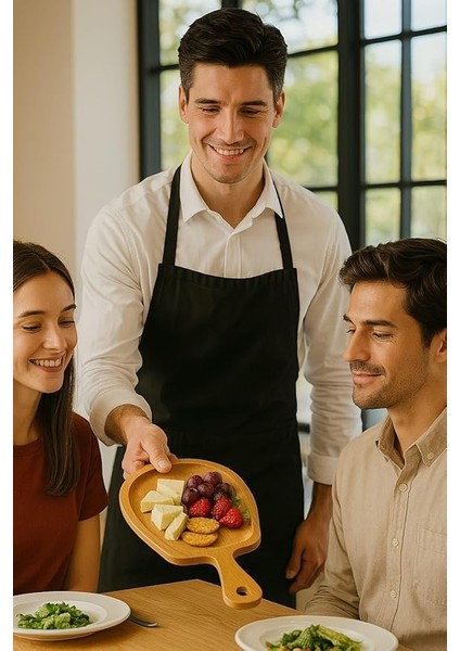 High-Tech Bambu Sunum Tabağı – Doğal Ahşap Servis Tahtası, Şık Saplı Sunum Tepsisi, Çevre Dostu Mutfak Ürünü, Kahvaltı ve Atıştırmalık Için Ideal, Leke Tutmaz – Eko Tasarım fırsatları