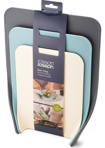 Joseph Nest Chop 3 Parçalı Kesme Tahtası Seti, Opal 60122, 5.7 x 25.5 x 34.299999999999997 cm fiyatları