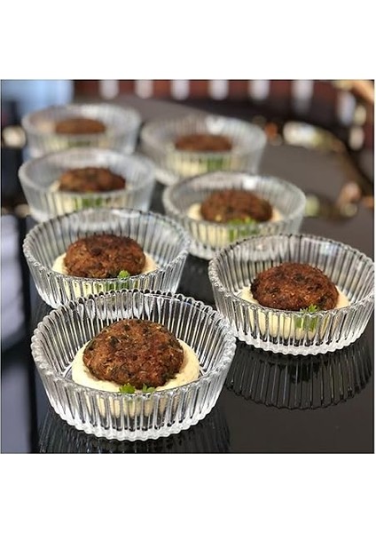 Adet Cam Kase Seti - Düz Çizgi Desenli Kahvaltılık, Çerezlik, Sunumluk ve Servis Kasesi, Dayanıklı Geniş Cam Kase Kahvaltı Sunumları Için Şık ve Pratik modelleri