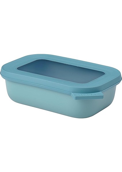 - Multi Bowl Cirqula Rectangular - Kapaklı Saklama Kabı - Buzdolabı Için Hava Geçirmez Saklama Kutusu ve Mikrodalga Fırın Kabı Olarak Uygundur - 500 ml - Nordic Green