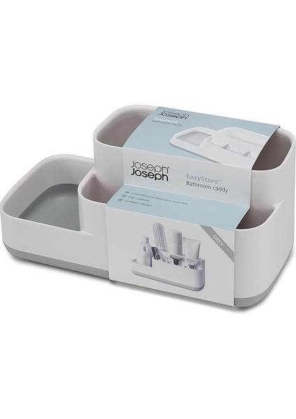 Joseph Duş Sepetleri ve Rafları 70513, Gri/beyaz, 24,9 x 11,9 x 11,6 cm fırsatları