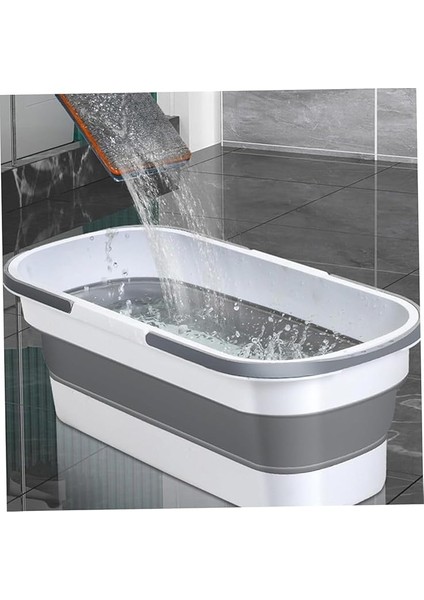 Tekerlekli Büyük Katlanabilir Çamaşır Sepeti Paspas Kovası | Katlanır Kova 25 x 57 cm modelleri