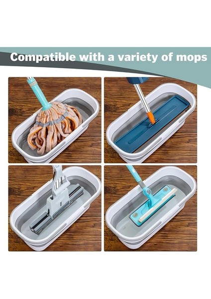 Tekerlekli Büyük Katlanabilir Çamaşır Sepeti Paspas Kovası | Katlanır Kova 25 x 57 cm indirimleri