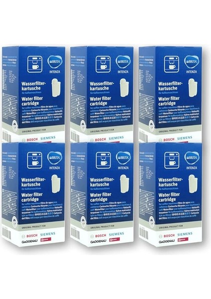 6 x TCZ7003 Su Filtresi Brita Intenza Otomatik Kahve Makineleri Için-Serileri Tca 7, Tcc 7, Tes 70