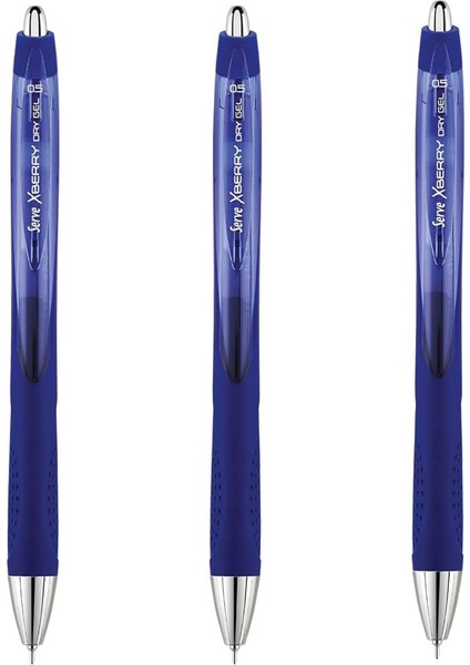 Xberry Jel Kalem 05MM Igne Uc Koyu Mavı 03 3lu Set