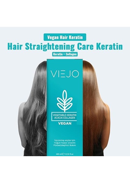 Vegan Hair Keratin - Acacia Collagen - Hair Straightening Care Keratin, Protects Hair From External Factors, Nourishing, Repairing, Vitality And Shine modelleri