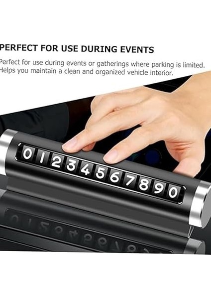 Araç Park Kasa Çevirmeli Araç Içi Park Telefon Numaratör Park Numarası Parkmatik Araç Torpido Üstü Parktel Telefon Yazısı Siyah fiyatları