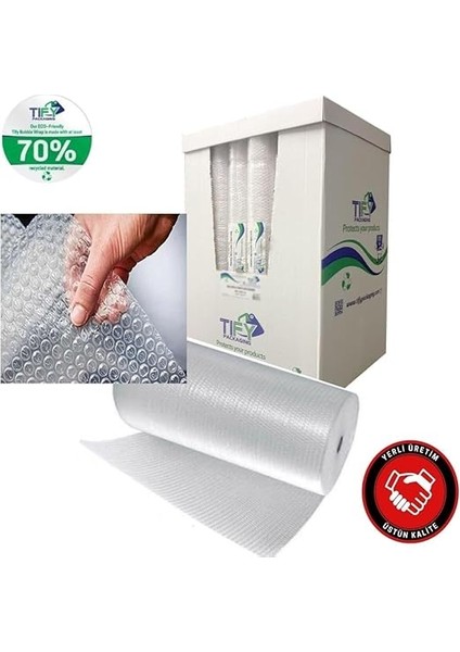 Naylon 100CM x 25MT (En: 100 Cm, Boy: 25MT.) Üç Katlı Eşya Koruma Ambalajı, Pat Pat indirimleri