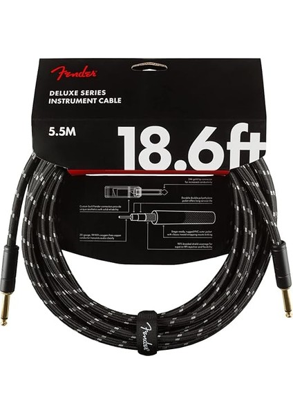 Deluxe Series Instrument Cable Black Tweed - 5.5 Metre Enstrüman Kablosu modelleri