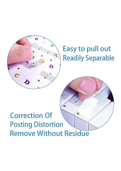 Piyano Akor Grafikli Piyano Klavye Çıkartmaları, 88/61/54/49 Anahtar, Yeni Başlayanlar ve Küçük Çocuklar Için Not Harfleri Etiketleri, Piyano Notaları Kılavuzu Piyano Anahtar Çıkartmaları Elektronik fırsatları