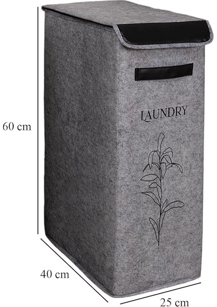 Kapısı Felted Deri Detaylı Lüks Keçe Çamaşır Sepeti (1 Gözlü) modelleri