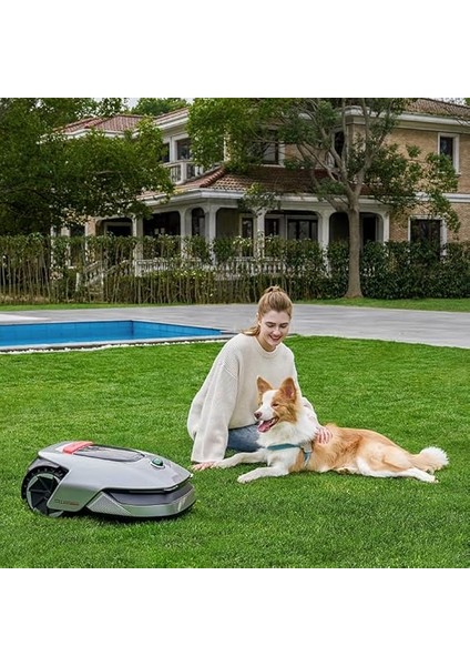 A1 Akıllı Robotik Çim Biçme Makinesi Gri indirimleri