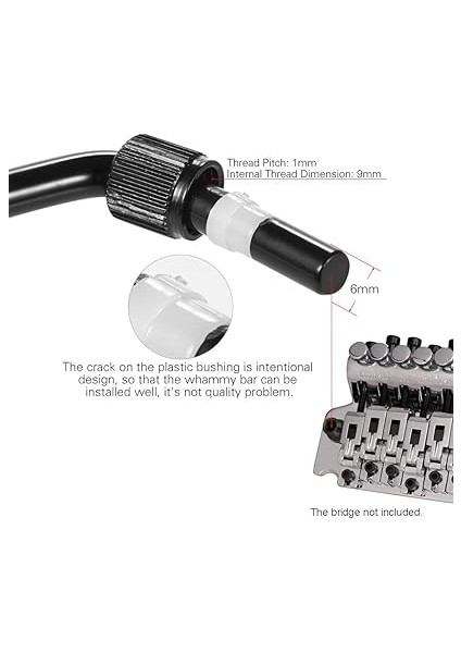 Elektro Gitar Tremolo Trem Kol Köprü Sistemi Siyah Için Whammy Bar Krank Kolu fiyatları