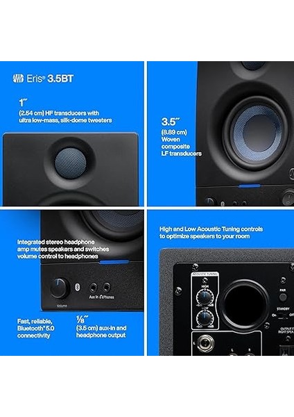 Eris 3.5bt (2. Nesil) | 3.5" Bluetooth Kablosuz Teknolojili Medya Referans Monitör, 50 Watt fırsatları