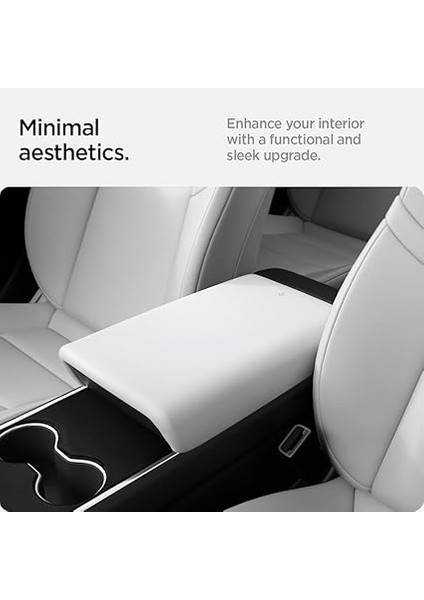 Tesla Model Y (2024-2023) & Model 3 (2023) Kol Dayama (Kolçak) Koruyucu Kılıf TO240 White - ACP07645 modelleri