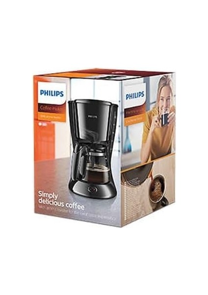 Daily Collection Filtre Kahve Makinesi, 1,2 Litrelik Kapasite, Cam Demlikli, Otomatik Kapanma, Siyah, HD7461/20 indirimleri