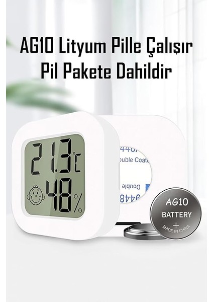 Mini Sıcaklık Nem Ölçer LCD Ekranlı Oda Termometre Duvara Takılabilen Masaüstü Isı Göstergesi modelleri