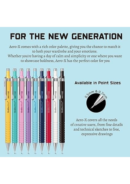 Office Aero-X Versatil 0.7 mm Açik Mavi indirimleri