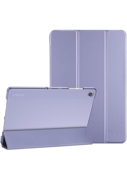Galaxy Tab A9 Plus X210 X213 X215 X217 ile Uyumlu Kılıf Pu Deri Smart Standlı Case Lavendery Gray