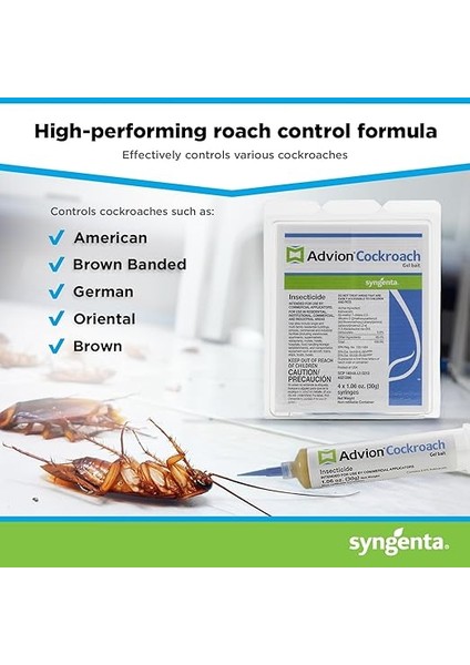 Hamamböceği Jel Yemi, 4 Tüp x 30 Gram, 1 Piston ve 2 Uç, Alman Hamamböceği Haşere Kontrolü, Iç ve Dış Mekan Kullanımı, Hamamböceği Öldürücü Jel, Amerikan, Alman ve Diğer Büyük Hamamböceği fırsatları