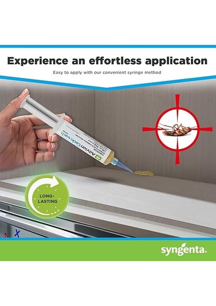 Hamamböceği Jel Yemi, 4 Tüp x 30 Gram, 1 Piston ve 2 Uç, Alman Hamamböceği Haşere Kontrolü, Iç ve Dış Mekan Kullanımı, Hamamböceği Öldürücü Jel, Amerikan, Alman ve Diğer Büyük Hamamböceği indirimleri