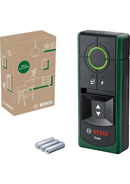 Home & Garden Truvo Duvar Dedektörü (Tek Tuşla Kolay Kullanım, Metallerin ve Akım Geçen Kabloların Tespiti, Duvarda 70MM'YE Kadar Çalışma Maesafesi, Geri Dönüştürülmüş Malzemeden Katon Kutu)