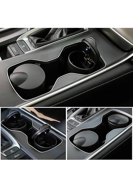 LED Işıklı Araç Küllüğü Kendiliğinden Sönen Mini Araba Çöp Kutusu Araba Ev Ofis ve Seyahat Için Dumansız Silindir Araba Küllüğü Su Geçirmez Koku Sızdırmaz Yıkanabilir Siyah Mat Kül Tablası fırsatları