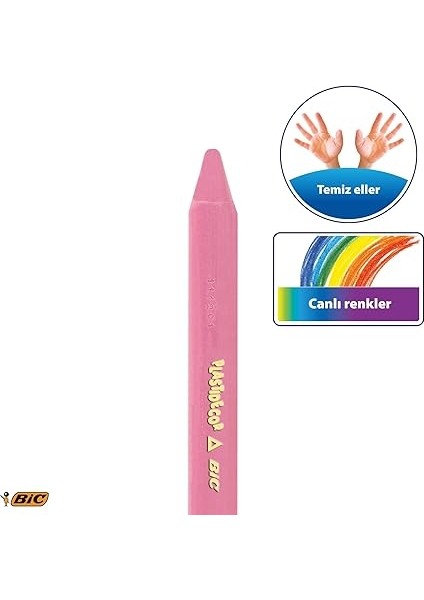 Plastidecor Elleri Kirletmeyen Üçgen Pastel Boya, 12'li Kutu, Elleri Boyamaz, 30 Aydan Büyük Çocuklar Için Ideal fiyatları