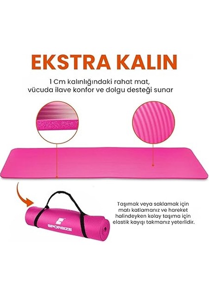 10MM Taşıma Askılı Pilates Yoga Matı indirimleri