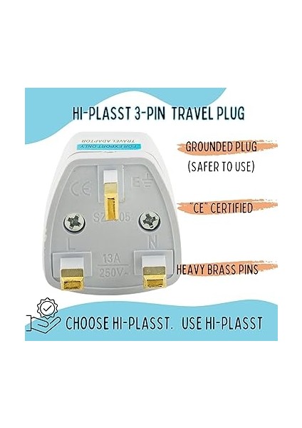 Tip G Ingiliz Adaptör Fişi, Hindistan, Ingiltere, Dubai, Hong Kong, Irlanda, Singapur, Kıbrıs, Hac ve Umre Uyumlu, 2 ve 3 Uçlu Seyahat Fiş Dönüştürücü Priz, Uluslararası Güç Adaptörü fiyatları