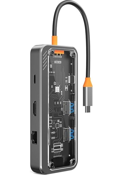 Çoklayıcı Adaptör 8 In 1 USB C Type-C To USB A, USB C Macbook Uyumlu Çevirici Adaptör Çok Portlu Çoklayıcı 8in1 USB Hub ZR663 fiyatları