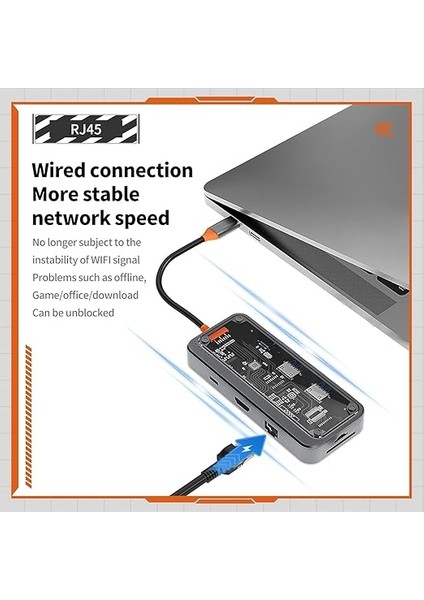 Çoklayıcı Adaptör 8 In 1 USB C Type-C To USB A, USB C Macbook Uyumlu Çevirici Adaptör Çok Portlu Çoklayıcı 8in1 USB Hub ZR663 indirimleri
