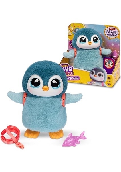 Live Pets My Walking Penguin - Waddles, Yumuşak ve Sevimli Interaktif Oyuncak Penguen, 25+ Ses ve Tepki, Yürür, Dans Eder ve Kanat Çırpar, Pilli (5+ Yaş Çocuklar Için)