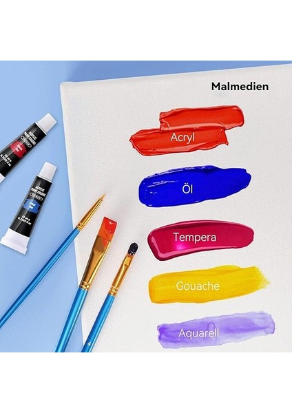 Boyama Için Tuval 5'li Set, Tuval 20 x 20 Cm, Tuval %100 Pamuk, Boyama Tuvali, Tuval Çerçevesi, Akrilik, Sulu Boya, Yağlı Boya Vb. Için Tuval Seti modelleri