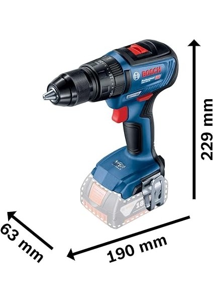 Professional Gsb 18V-50 Akülü Darbeli Delme Vidalama Makinesi (18 Volt, 2 x 2,0 Ah Akü, Şarj Cihazı, Yumuşak/sert Tork: 28/54 Nm; L-Case Plastik Çanta) modelleri
