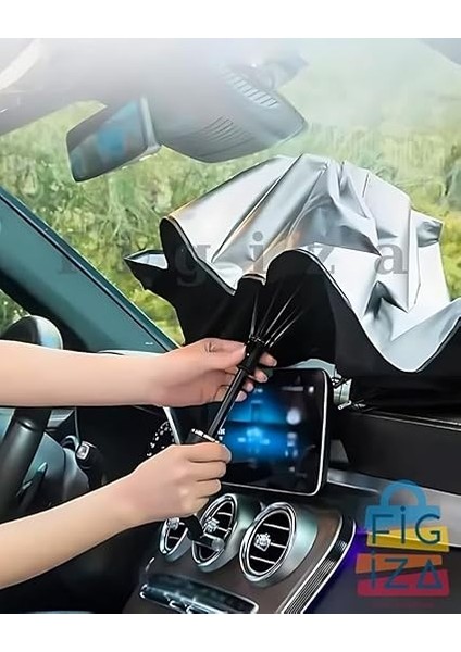 Araba Güneşlik Iç Ön Cam, Katlanır Araba Güneşliği Şemsiyesi, Uv Işınlarının% 99,9'unu Engeller, Arabalar, Suv'lar, Kamyonlar Için (130X75CM) (Kaliteli Kılıf Hediye). fiyatları
