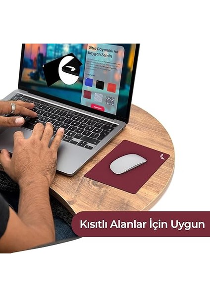 Mini Office Mouse Pad 22X18 Cm, Küçük Boy - Small Ofis Tipi Kaymaz Taban Mouse Ped, Fare Altlığı, Düz Masa Koruyucu Klavye Altı Mousepad (Bordo) modelleri